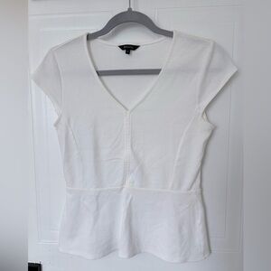 RW&CO White Peplum Top